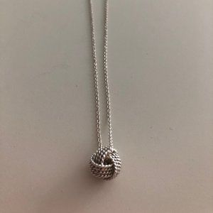 Tiffany Sterling Silver Knot Necklace